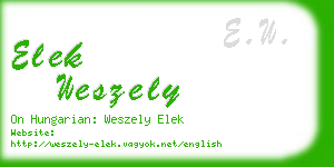elek weszely business card